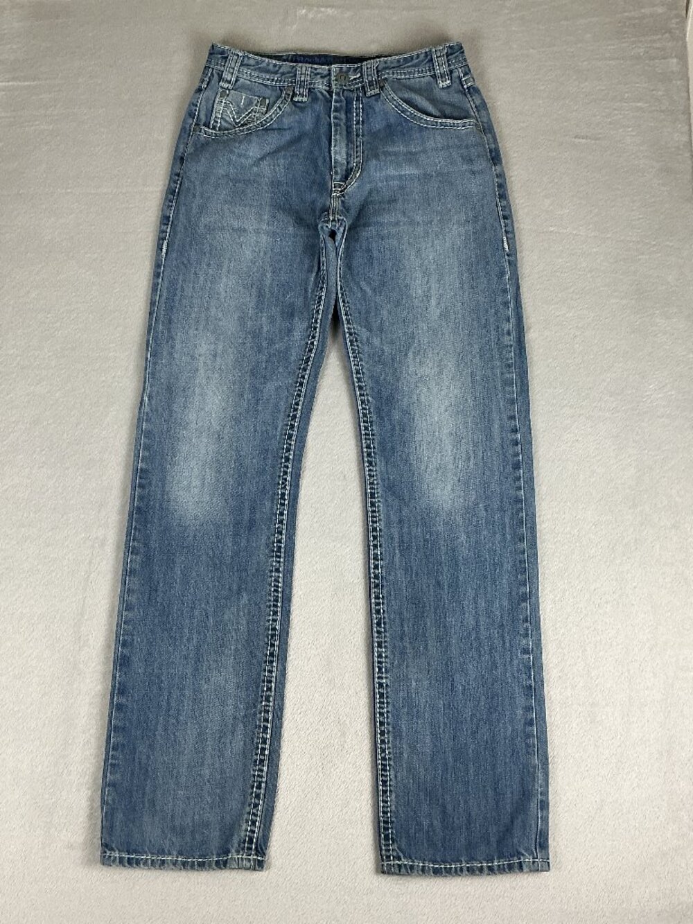 Rock and Roll Cowboy Cannon Straight Loose Leg Jeans Blue Men's 30x36 Y2K.